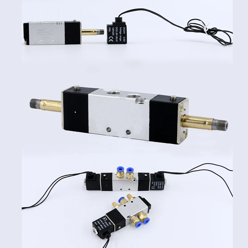 Электромагнитный клапан 4V110-06 двухпозиционный пятипозиционный Цилиндр управления электромагнитный реверсивный клапан 04 06 08