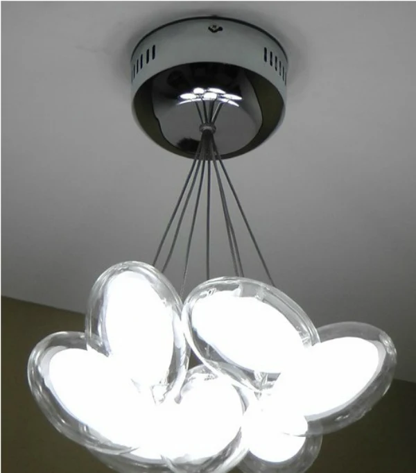 Modern Design Eggs Shape Pendant Lights Double Bubble Glass Suspension