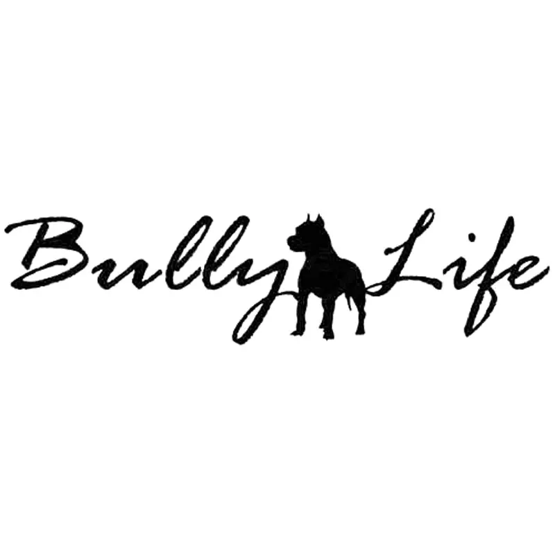 

30.5CM*7.5CM Buly Life Vinyl Decal Auto Pit Bull Dog Car Sticker Resues Vehicle Car Stylings Accessories Black Sliver C8-1073