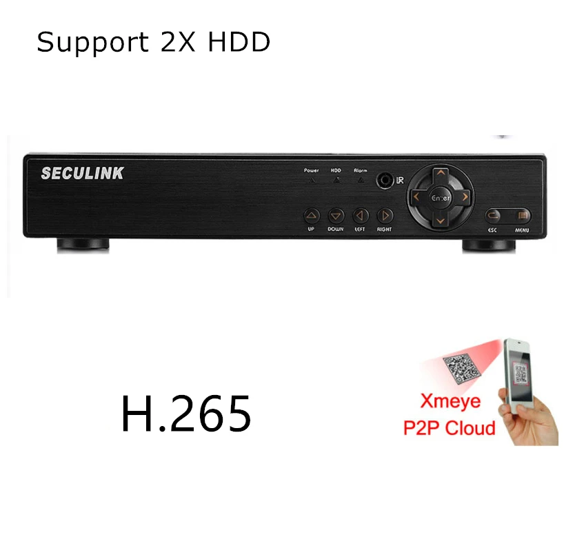 

Seculink 8CH 16CH 4MP/5MP 5-in-1 AHD DVR CCTV Surveillance Recorder HDMI VGA H.265 Compression P2P Remote Support 2x HDD