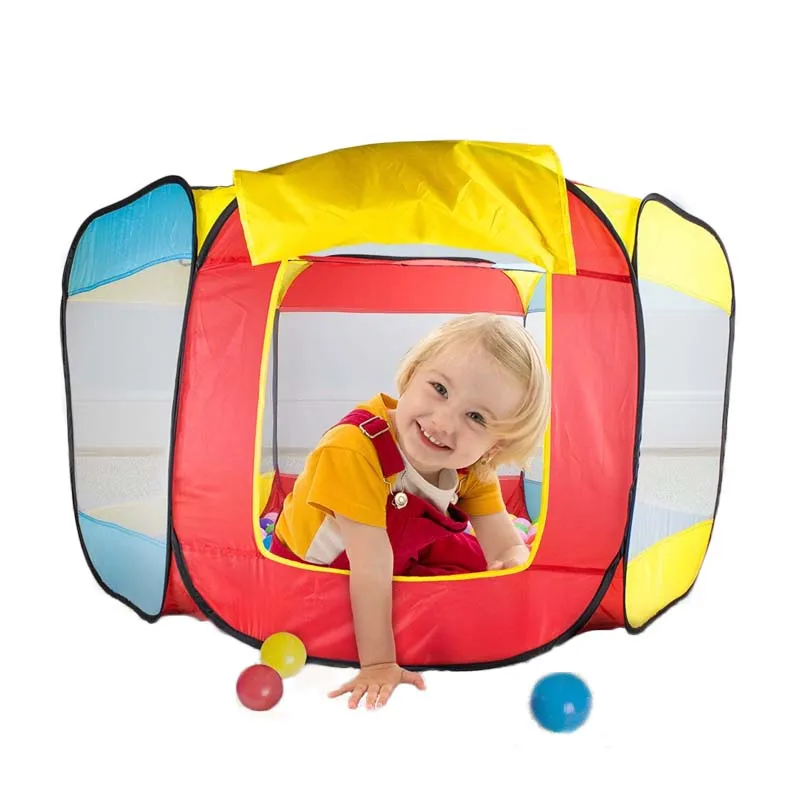 

New Summer Outdoor Sport Tent Toys Easy Folding Six Face Colorful Ball Ocean Toys Pit Tent Play Hut Garden Playhouse For Kids