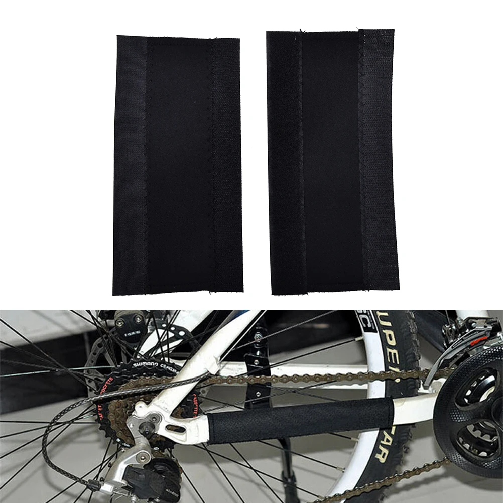 Perfect 2Pcs BlackBike Bicycle Cycling Chain Frame Protectors Tube Wrap Cover Guard Design 2