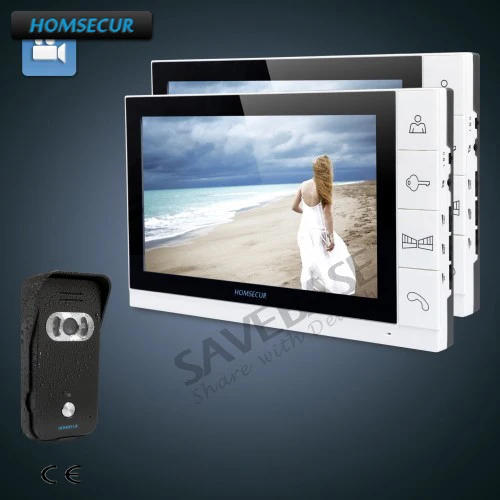 

HOMSECUR 9" Wired Hands-free Video Door Phone Intercom System+One Button Unlock+Shipping from Russian Warehouse
