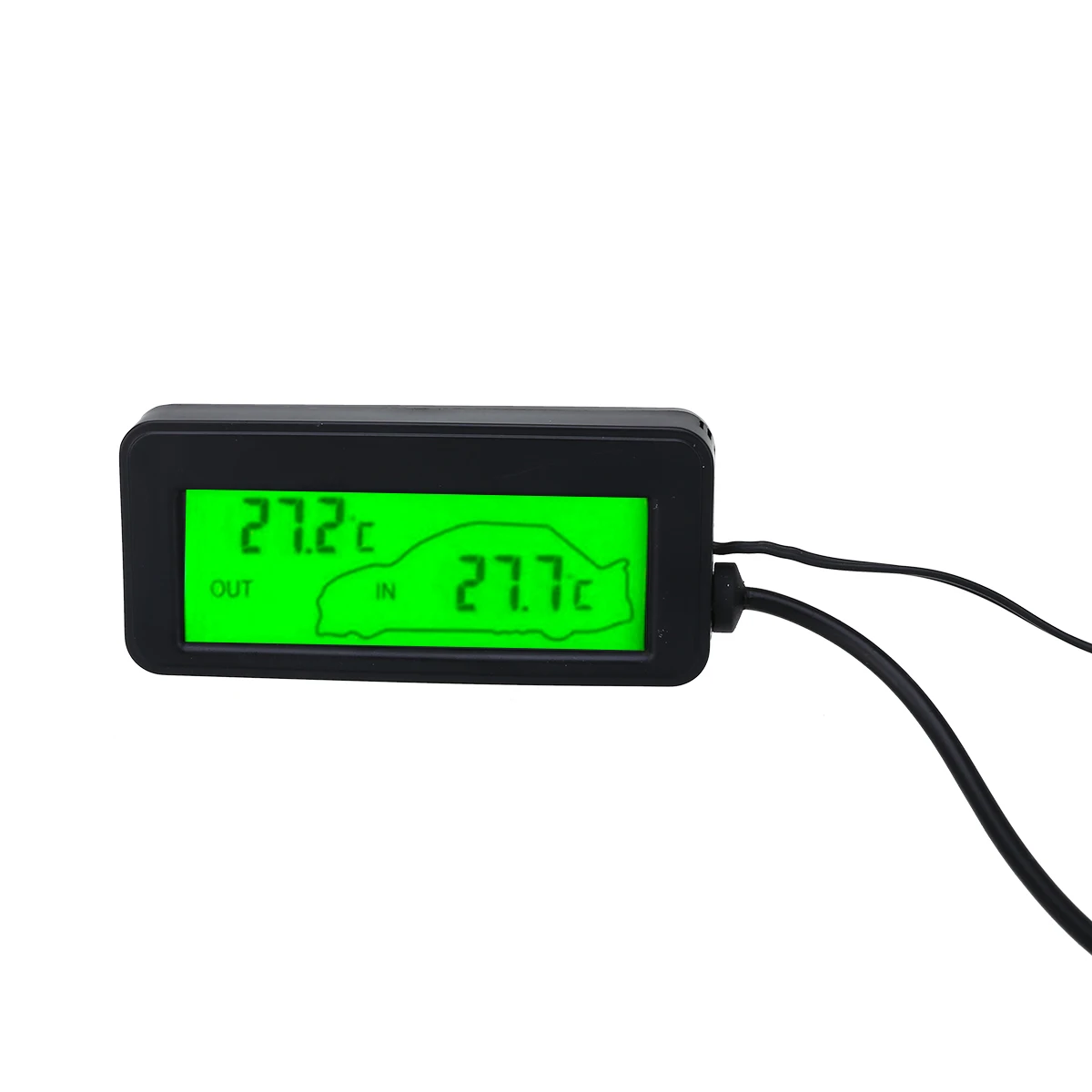 DC 12V Mini Digital LCD Car Thermometer Voltmeter Auto Indoor/Outdoor Temperature Meter Gauge Instruments