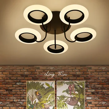 

Post Modern Living Room Led Ceiling Chandelier Metal Acrylic Rings Led Chandelier Lighting For Bedroom Lustre Luminaria Lamparas