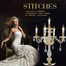 Тени настольные лампы моды Спальня ночники E14 настольной огни Европейская Гостиная декоративные настольные лампы кристаллическая настольная лампа светильник на стол спальня настольная лампа прикроватная лампа