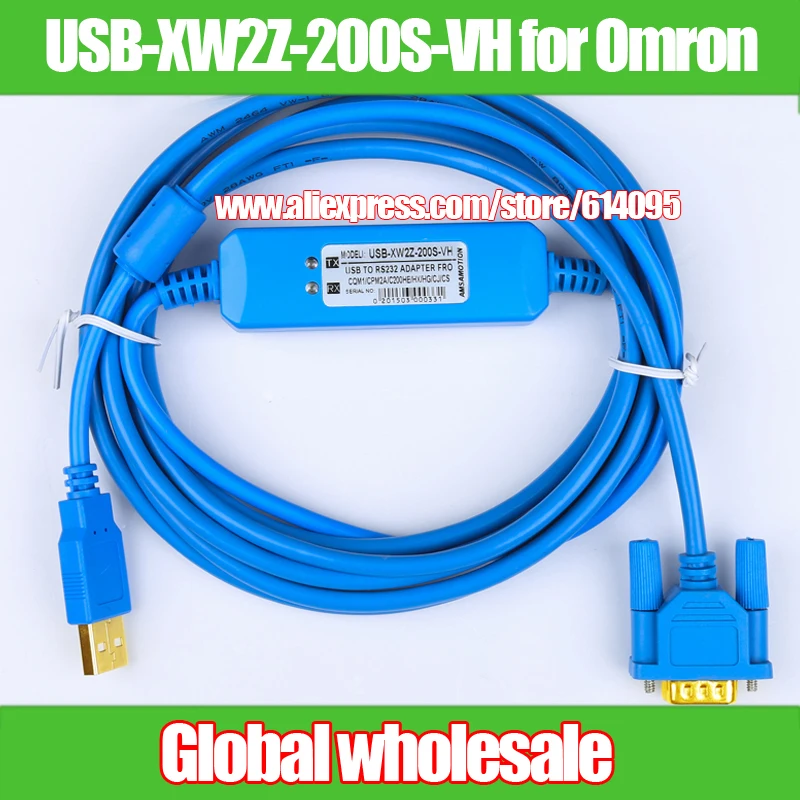 

1pcs PLC programming cable USB-XW2Z-200S-VH for Omron CQM1H / CPM2C Series /USB to RS232 for com1/cm2a/cs/cj