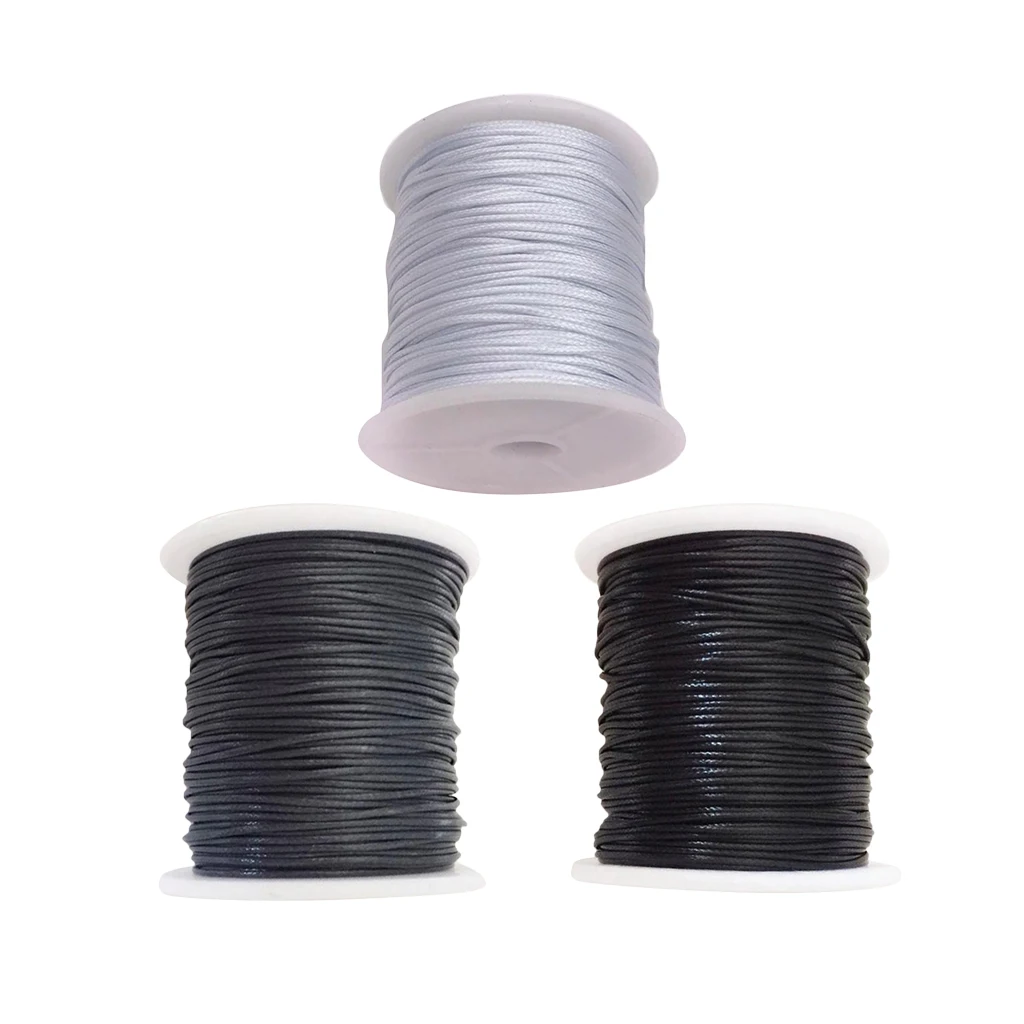 3 Rolls of 80 Meters Waxed Nylon Cord String for DIY Jewelry Making Necklace Bracelet Earrings Thread for Handmade Crafts 1mm 