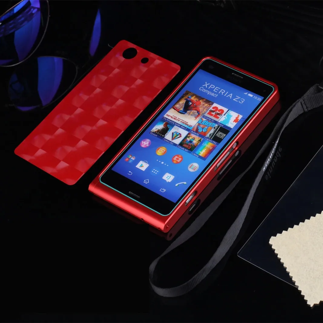 TX Luxury Z3 mini capa fundas бампер из сплава для Sony Xperia z3 compact M55w алюминиевый + отвертка 2