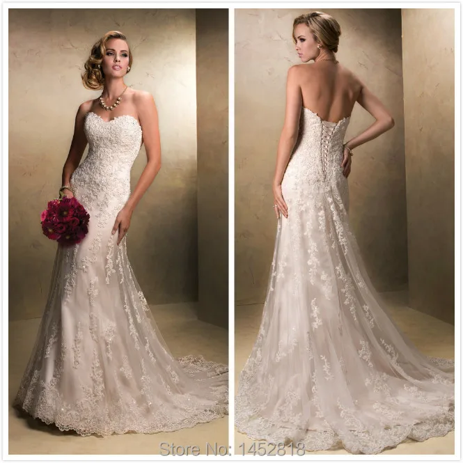 Heart Shaped Mermaid Wedding Dresses 7