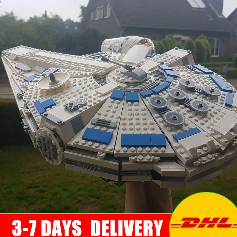 

IN Stock Star War LEPIN 05142 Building Blocks Force Awakens Kessel Run Millennium Falcon 75212 Toys Model Kids Gift