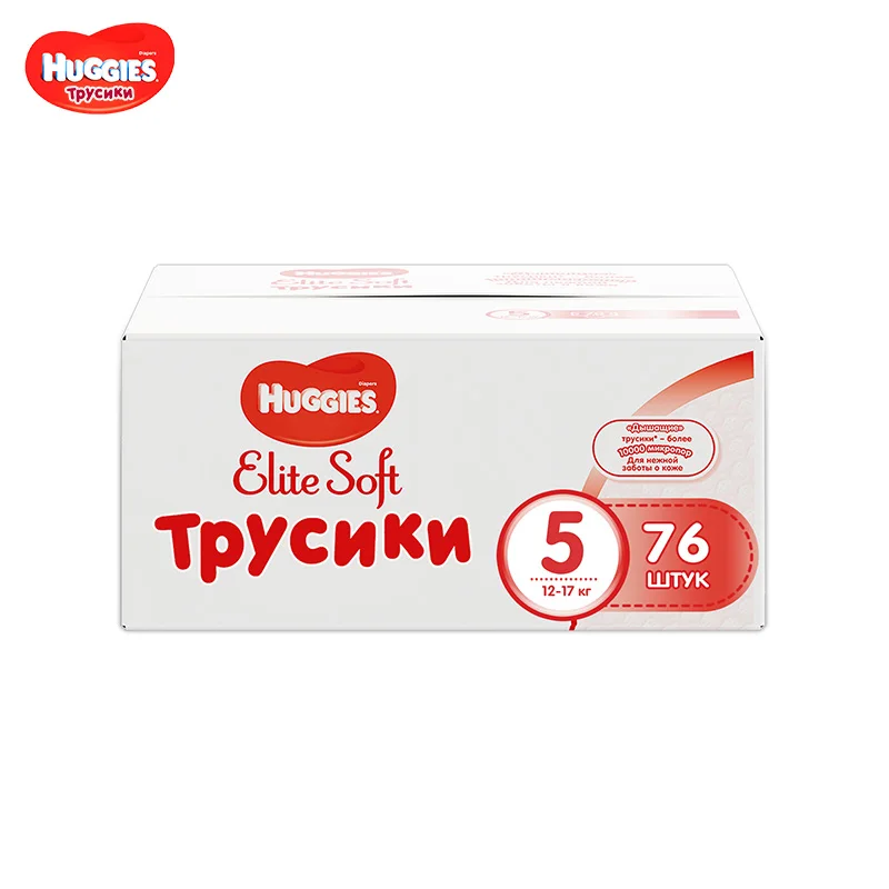 

Трусики Huggies Elite Soft 12-17 кг (размер 5) 76 шт