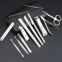 13 шт. Нейл-арт Набор для маникюра и педикюра, ножницы, пинцет, Ножи утилита палочка для ушей, маникюрный комплект для стрижки из нержавеющей стали для ухода за ногтями, инструменты для вышивки