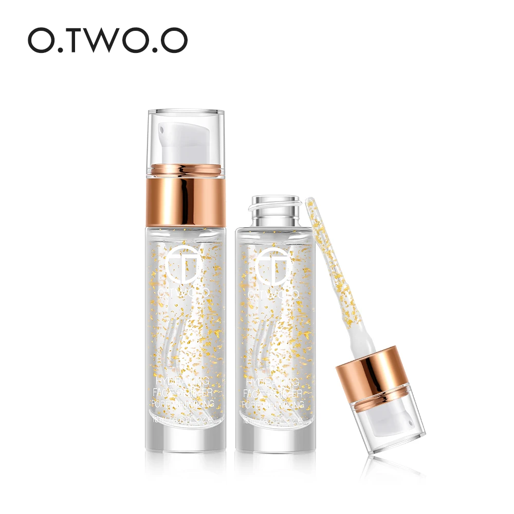 

O.TWO.O Professional Makeup Primer Liquid 24k Rose Gold Elixir Anti-Aging Moisturizer Face Care 18ml Essential Oil Makeup Base