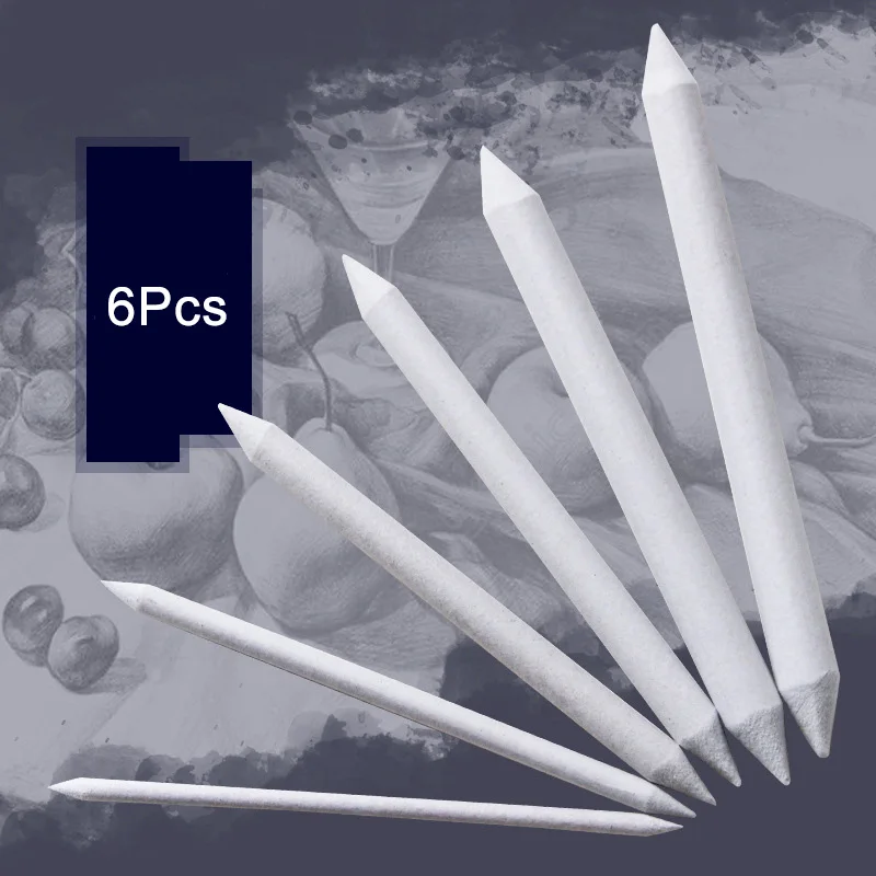 

6pcs Tortillon Durable Art Drawing Tool Stump Sketch Pastel Blending Smudge Tortillon TT-best