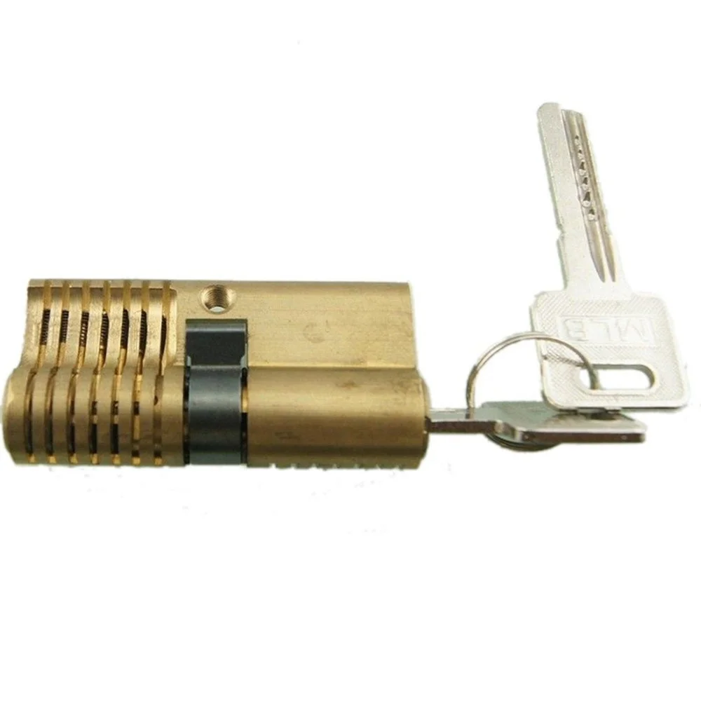 7Pins Cutaway Brass Both End Padlock Quick Open Practice Lock Key
