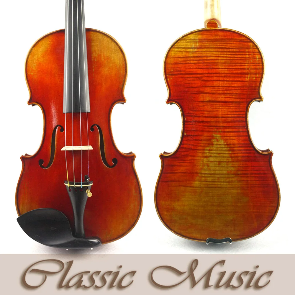

Handmade,Copy of 1715 Stradivarius Violin,Concerto Level, Russian Spruce & Maple Wood,No.1302