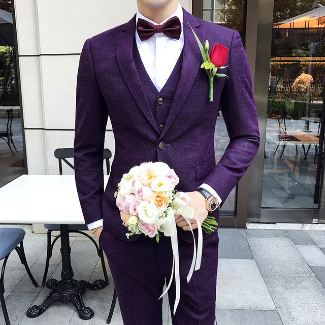 Aliexpress Purple Suits Mens Wedding For Purple Suits Mens Wedding For Clic Slim Fit Tuxedo Terno