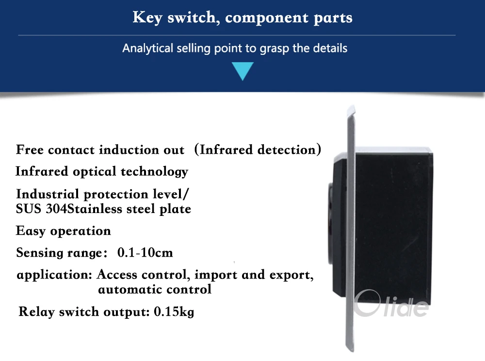 Stainless Steel 86 Type Hand Sensor Switch 3