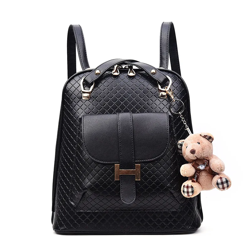 2017 Luxury Pu Leather Student School Bag High Quality Fashion Women