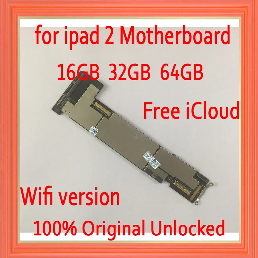 

Wifi Version for ipad 2 Motherboard with IOS System,Original unlocked for ipad 2 Mainboard with Free iCloud,16GB / 32GB / 64GB