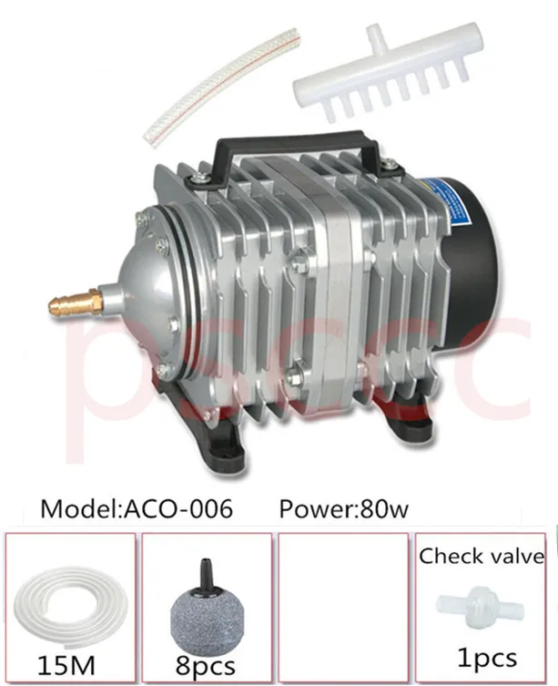 Resun электромагнитный воздушный компрессор насосы ACO-006 ACO006 80 Вт воздушный насос. электромагнитный воздушный компрессор аквариума воздушный насос - Цвет: RESUN ACO-006 SET