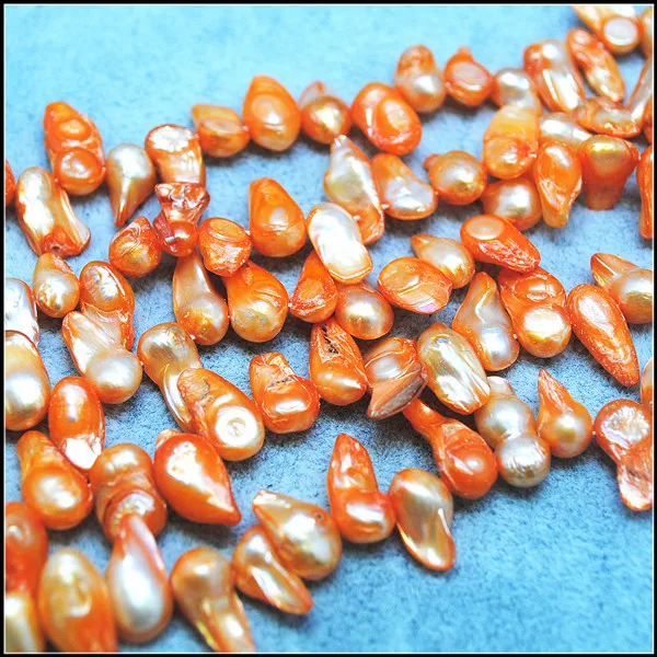 40cm length pearl chips orange mother of nice beads accessories strings size 10-15mm diy | Украшения и аксессуары