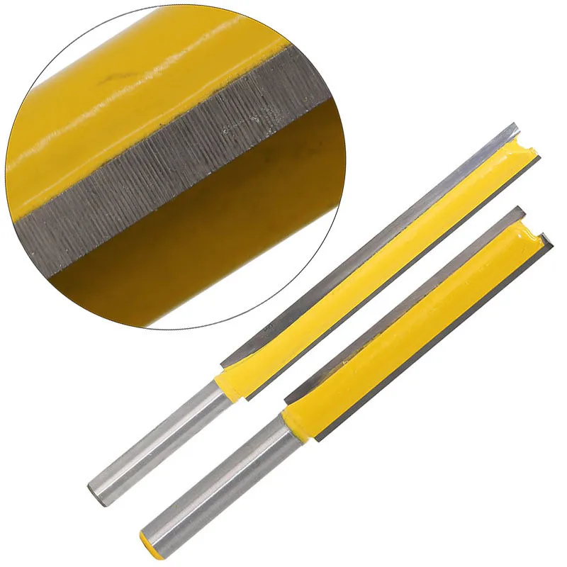 

50/76 Long Straight Router Bit 1/4 Inch Shrank 3/8" Milling Cutting Diameter Edge Shank Woodworking Trimming Cutting Knife