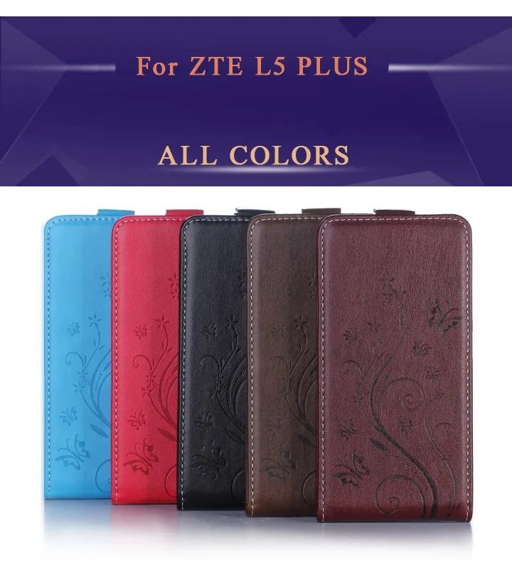 Leather Case For ZTE Blade L5 Plus Filp Case For ZTE Blade L5 Plus 5.0 Strike Embossing Luxury Cover Phone Bags Fundas Capa  (2)