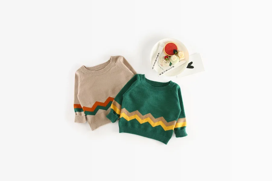 Г. вязаный пуловер для мальчиков и девочек, свитер детские свитера в полоску с волнистым узором мягкий детский свитер на весну-осень, пальто