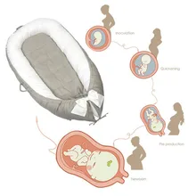 Хлопковая утолщенная детская кроватка в кровать для новорожденных, устойчивая к разбиванию Съемная стирка сплошной цвет