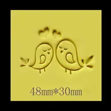 Sweet birds pattern DIY handmade Resin soap stamp mold chapter mini diy patterns 4.5*4.5cm or custom size
