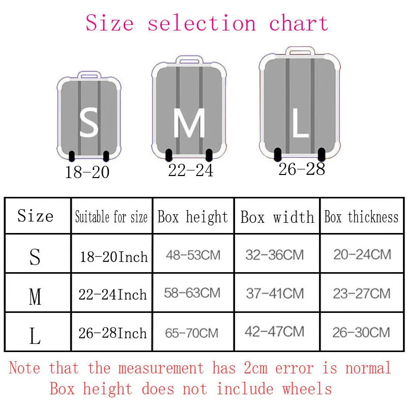 Fashion Suitcase Cover for Traveling Stretch Elastic Luggage Dust Cover Travel Accessories Apply to 18''-28'' Case for Suitcase Fashion Suitcase Cover for Traveling Stretch Elastic Luggage Dust Cover Travel Accessories Apply to 18''-28'' Case for Suitcase