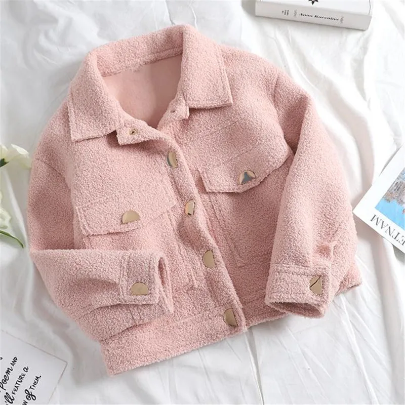 Court Longues Casual Chaud Épaississent Fourrure Mince Outwear Manteau Hiver Femmes Nouveau Manteaux Manches 2018 Femme Veste Automne À rose Solide Beige De kaki Agneau wHTX0C