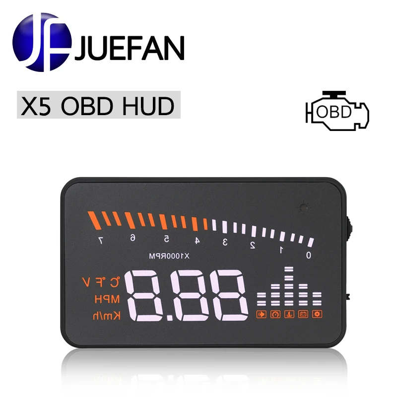 

HUD X5 Auto diagnostic scanner car Head Up Display Car Detector Speed Projector on Windshield HUD Display Car with OBD2