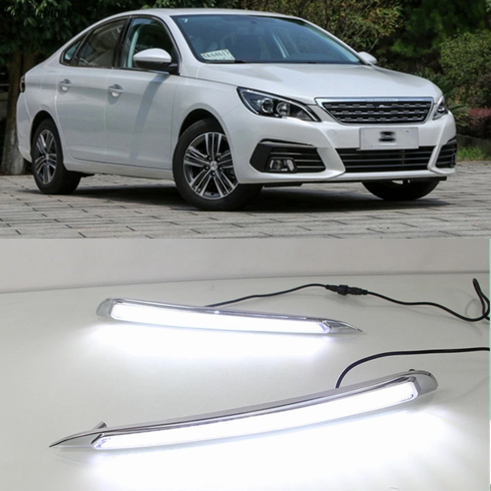 Автомобильная проблесковая 1 пара 12V ABS светодиодный DRL Дневной светильник с