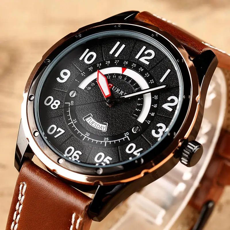 2017-CURREN-Watches-Fashion-Casual-Men-watch-Sport-Clock-Male-Military-Quartz-Wristwatch-Leather-Watch-Relogio