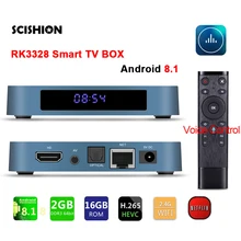 SCISHION Android 8.1 Smart TV BOX RK3228 4G DDR3 32G EMMC ROM Set Top Box 4K 3D H.265 Wifi media player TV Receiver IPTV BOX