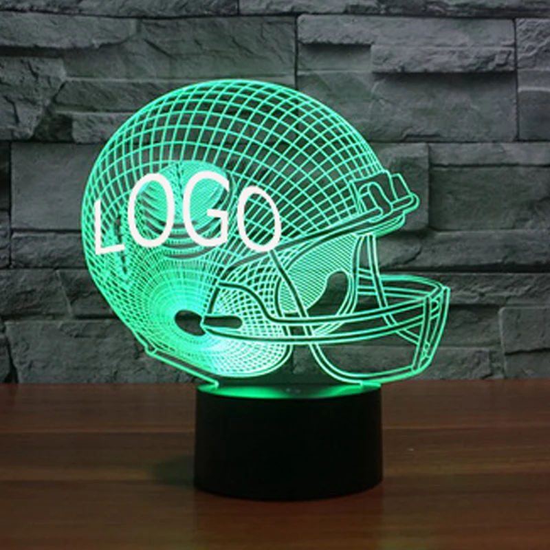 7 Color Football Style colorful touch LED lights lamp 3D Changing Atmosphere Bedroom Table Decor For Dallas Cowboys | Освещение