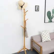 1 Pcs High Quality Solid Wood Coat Storage Rack Simple Floor Type Clothes Organizer Creative Living Room Bedroom Hanger 175CM modern simple coat rack floor standing coat hat rack bedroom living room clothes hanger hanging storage clothes racks