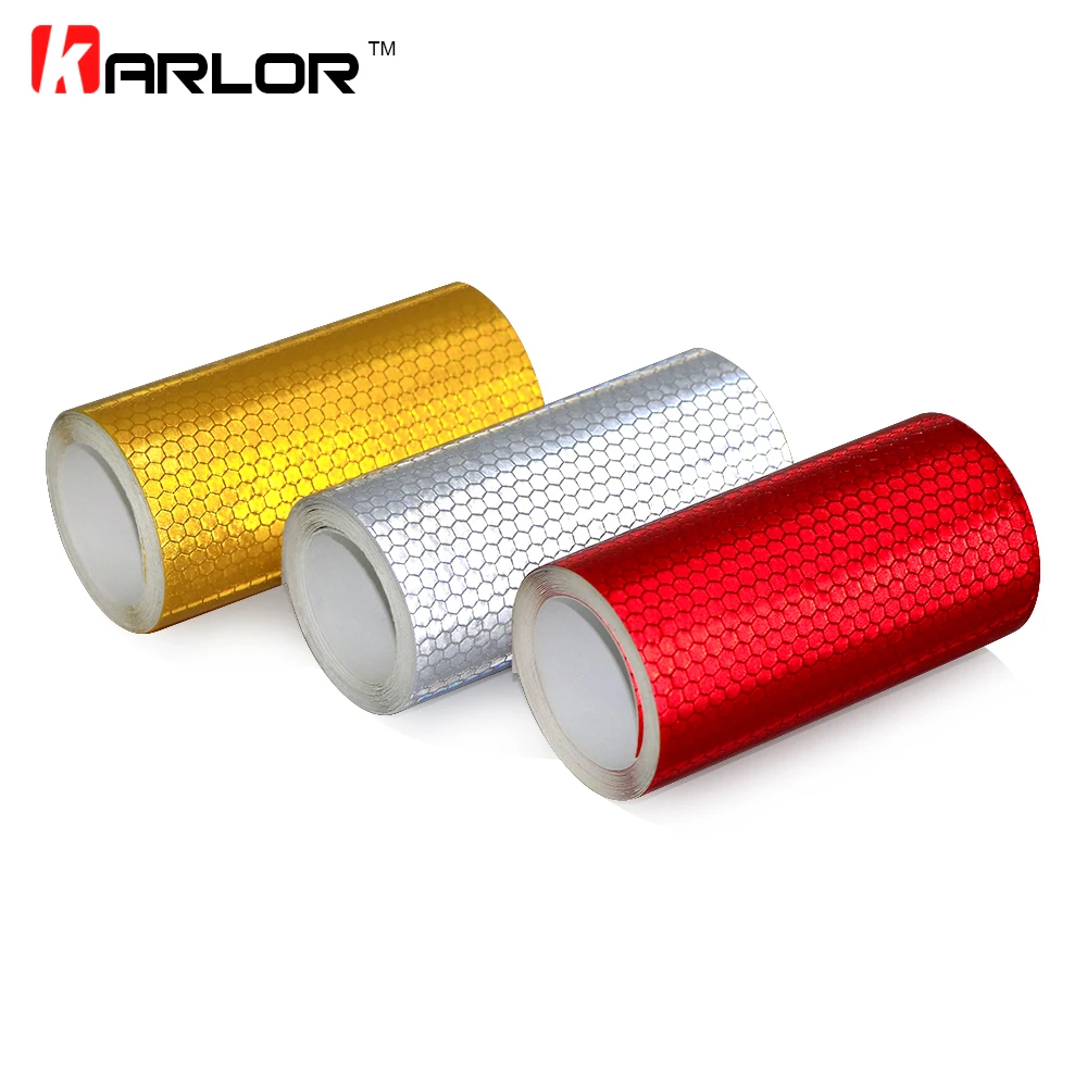 10cmx3m Safety Mark Reflective tape stickers car styling Self Adhesive