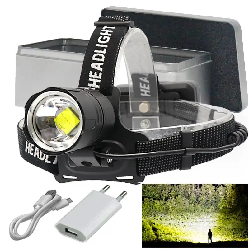 Koop XLamp XHP70.2 krachtige hoofd torch led head lamp zaklamp lantaarn licht vissen lampe frontale USB koplamp 18650