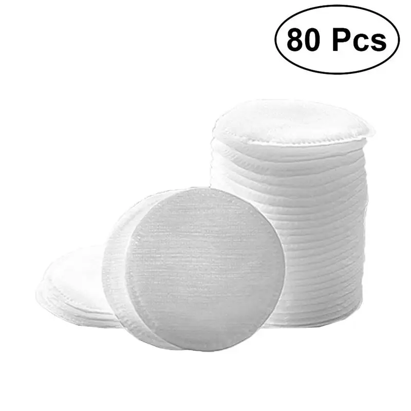 80pcs Cotton Pads Makeup Remover Round Double sided Clean Pads Cotton