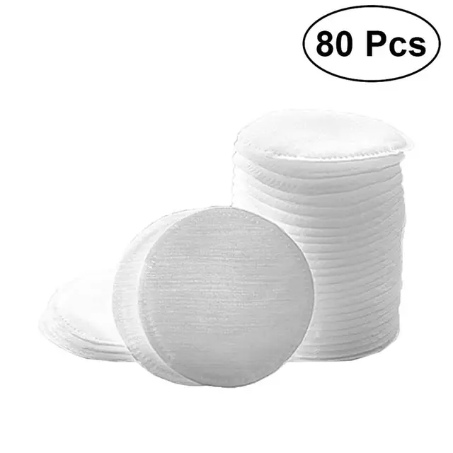 80pcs Cotton Pads Makeup Remover Round Double sided Clean Pads Cotton