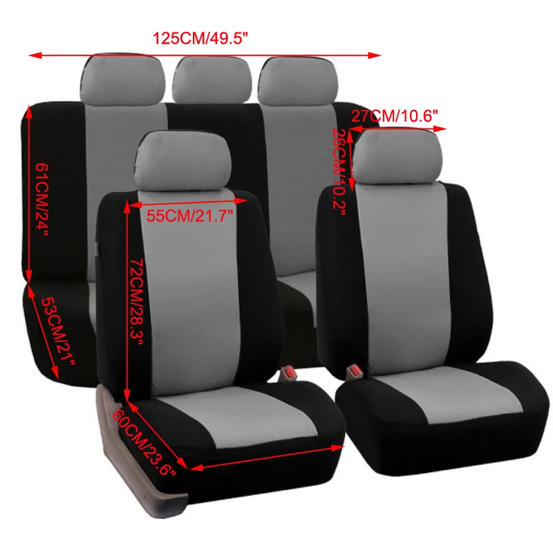 02 Universal Auto Car Seat Covers 4 Colors Polyester Fabric Cloth Durable Wear-resistant Car-Styling Auto Car Seat Cushion