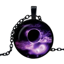 2019 new hot purple moon glass pendant full moon necklace space moon pendant moon nebula Traveler Gift necklace Pendant I Camp 2019 new hot purple moon glass pendant full moon necklace space moon pendant moon nebula Traveler Gift necklace Pendant I Camp