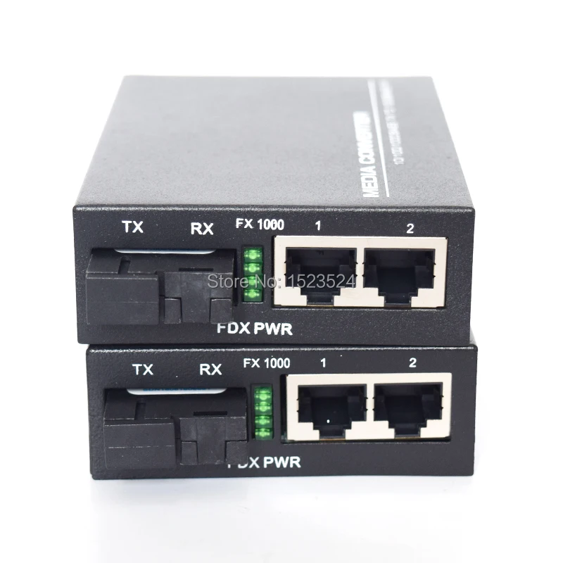 1 пара Волоконно Оптический Ethernet медиаконвертер 10/100/1000 Мбит/с гигабитный