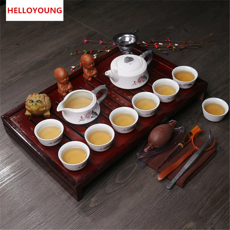 

CJ290 China Kung Fu Tea Set Drinkware Purple Clay ceramic include Tea pot Cup TeaTray teapot tea-set Chinese porcelana tea set