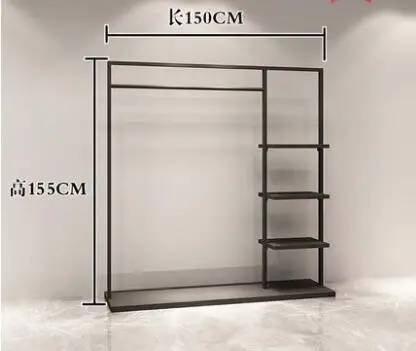 Clothing store display rack to implement men's and women's clothing display rack side hanging rack