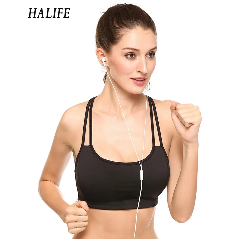 Halife Summer Sexy Tops For Women Sporting Solid Bra High Impact For